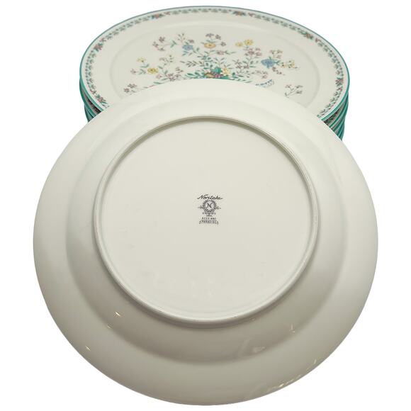 Vintage Noritake Japan Paradise Green 8223 W80 Floral 8" Round Salad Plate - Picture 4 of 8